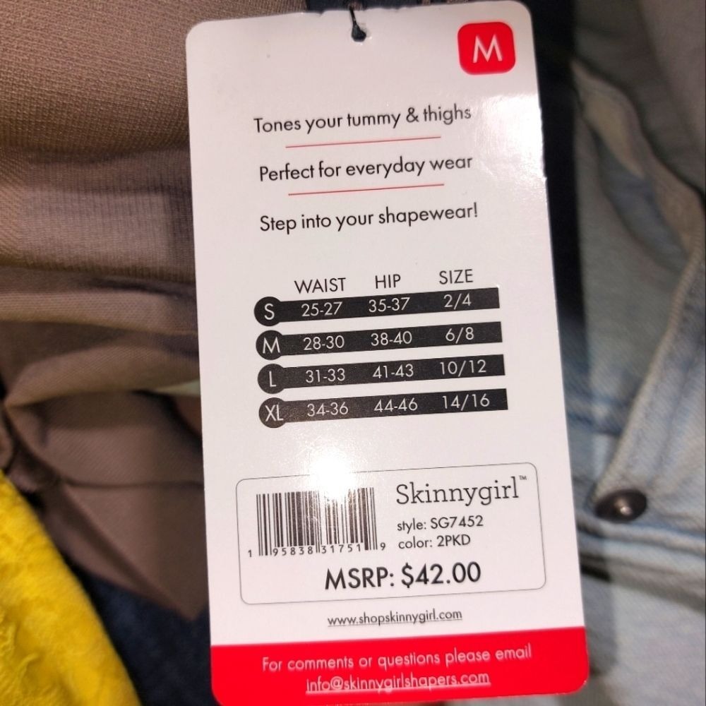 NWT Women's Skinnygirl Shaping Hi-Waist Thigh Slimmers Coffee Size M - Picture 7 of 7